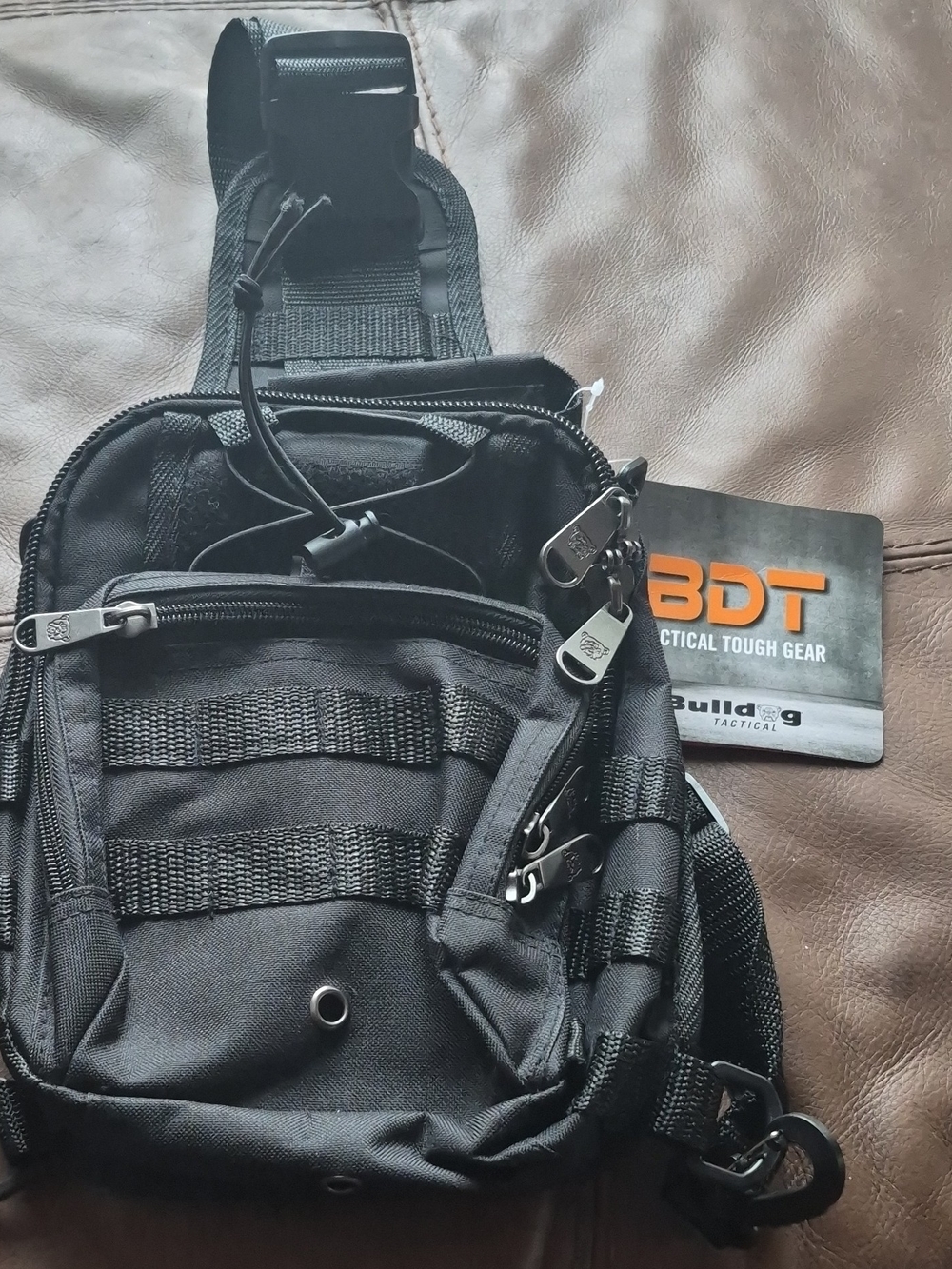 BDT Tactical Black Sling Belt Bag for Men
